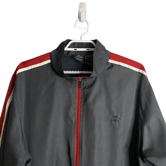 Starter Vintage Men's Gray Full Zip Windbreaker Track Jacket - Picture 2 of 9